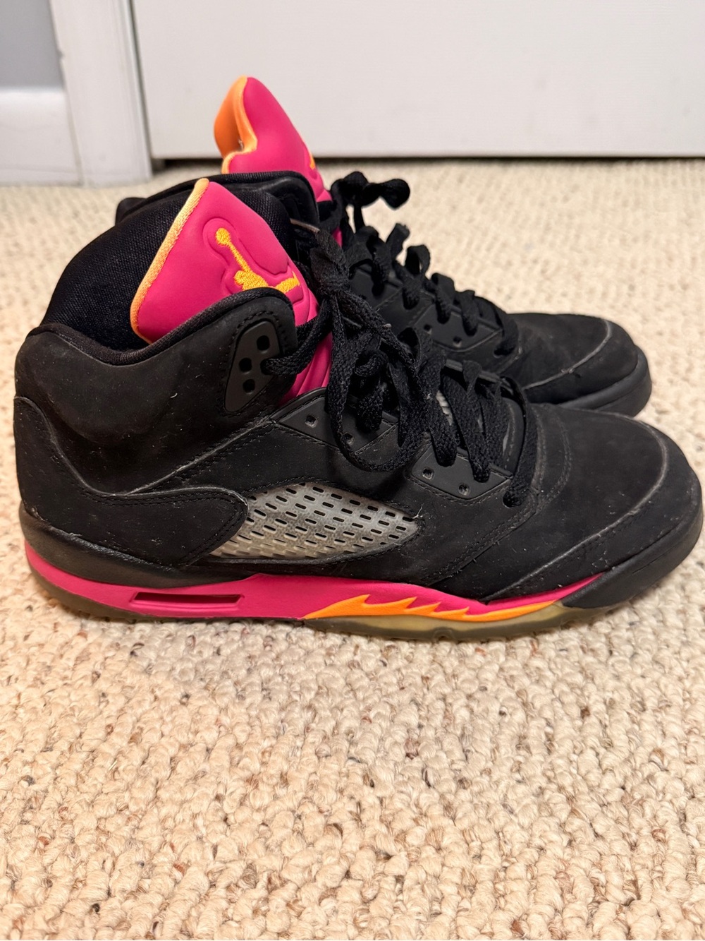 Air Jordan 5 Retro Floridian Black Pink Youth 7Y 440892-067